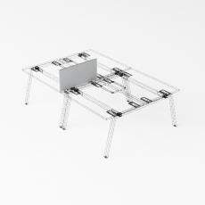 Strike Экран настольный торцевой промежуточный меламиновый 800х18х400 UDSMLI080 крепеж алюминий Strike