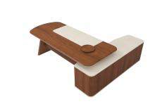 Стол письменный левый 2400x2000x750 ES87L.240200 Round (Орех) Стол письменный левый 2400x2000x750 ES87L.240200 Round (Орех)